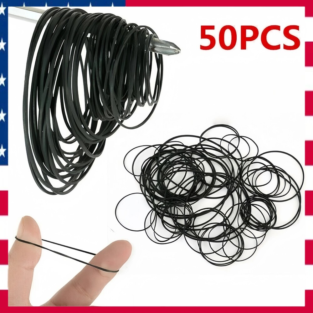50PCS Square Rubber Drive Belt For Audio Cassette Player Recorder Repair Parts