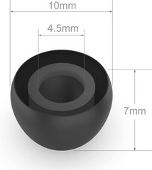 10 Pairs Small Premium Silicone Replacement Earbud Ear Tips Covers – Black