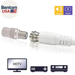 Coax Quick Connector Quick Push on Male to F Female Adapter F Type Male to Femal