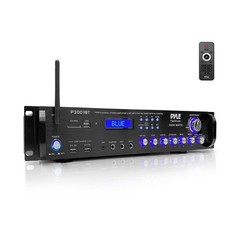 Pyle Bluetooth 3000W 2-Ch Hybrid Pre-Amplifier w/ USB/SD/AUX/AM/FM Radio P3001BT
