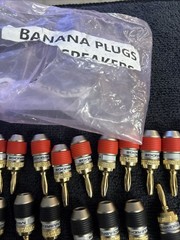 Mediabridge Banana Plugs Corrosion Resistant 24k Gold Plated Connectors 28 Piece