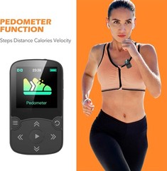 AGPTEK A65X 64GB HiFi Sound Bluetooth MP3 Player Clip Music Voice Recorder FM BK