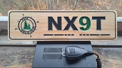 POTA Carved And Painted Wood Callsign Plaque Hanging Sign For Ham/Amateur Radio
