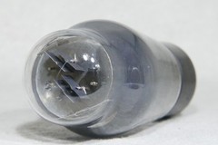 Mullard ECC32 Bottom D-Getter Smoke Glass Black Base Made in England