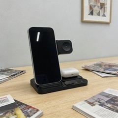 3in1 Wireless Charging Station, Portable Fast Wireless Charger for iPhone Watch