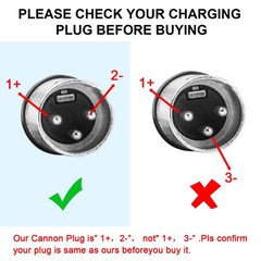 DC 54.6V 2A For 48V Lithium Battery Charger 3 pin XLR Male Connector US Plug