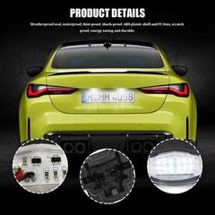 2PCS LED License Plate Light, Tag Lights for License Plate, Rear Tag Light Lamp,