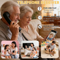 Retro Phone Handset, 2026 New Retro Phone Handset, Type-C Retro Telephone Wired