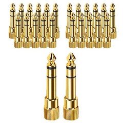 6.3mm 1/4″ Male plug to 3.5mm 1/8″ Female Jack Stereo Headphone Audio Adapter