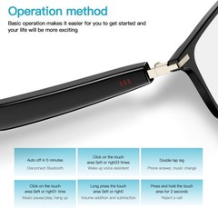 Smart Glasses for Men Women, Open Ear, IP67 Waterproof, Bluetooth 5.4 Voice Assi