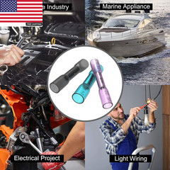 245 Pcs Heat Shrink Butt Wire Connectors Kit Marine Grade Waterproof Insulated E