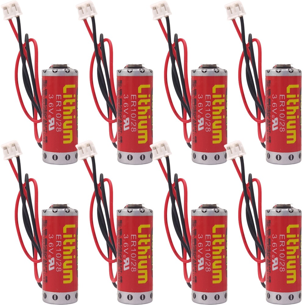 8Pcs ER10280 3.6V 800mAh PLC battery w/ plug for Mitsubishi FX2NC-32BL ER10/28