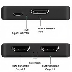 HDMI Splitter 1 In 2 Out 4K HDMI Splitter 1 To 2 Amplifier For Full HD 1080P 3D