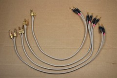 Qed Silver Special 25th anniversary edition Speaker Cable ( 4pc-2ft. ) mad in UK