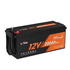 Litime 12V 200Ah Plus Heated LiFePO4 Battery 2560W Heating -4°F For Cold Area