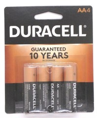 LOT OF 2 PACK-AA4 10 YEARS GURANTEED DURACELL ALKALINE BATTERIES 1.5V