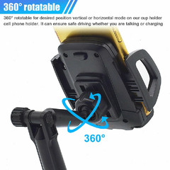 360° Cup Holder Car Mount Cradle for Cell Phone Drink Organizer Holder Universal