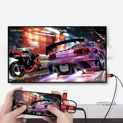 Compact 3-in-1 HDMI Cable Adapter: Type C & Micro USB for Enhanced Streaming
