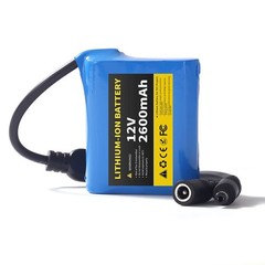 2600mAh DC 12V Portable Rechargeable Li-ion Battery Pack With Charger