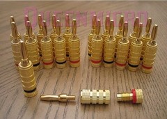 10 Pack Premium Gold Banana Speaker Amplifier Wire Plugs Screw Connector 5 Pairs