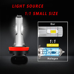 For Jeep Grand Cherokee 2014-2021 HID Headlight Hi/Low Beam+LED Fog Light Bulbs