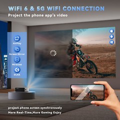 4K Projector Smart Netflix 35000LMS 1080P 5G WiFi Bluetooth Video Home Theater