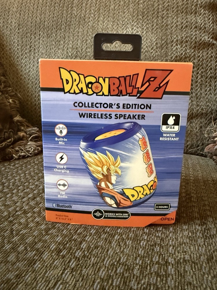 Dragon Ball Z Wireless Speaker, Bluetooth, Built in Mic, FM Radio, Water Resist.