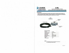 Louroe LE-770 Verifact A-ML M, wall or ceiling Monitoring Microphone