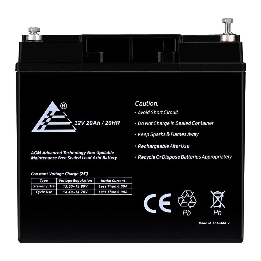 12V 20AH SLA AGM Battery replaces 51814 6fm17 6-dzm-20 6-fm-18 lcx1220p