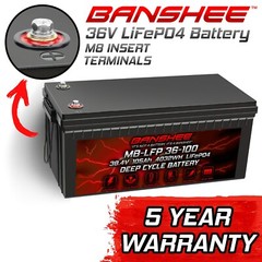 Banshee Lithium 36v 105ah Deep Cycle Lifepo4 Single Battery