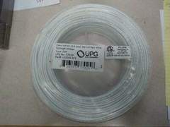 UPG 77025 22-Gauge, 4-Conductor Alarm White Cable, 500ft Coil Pack Solid Copper