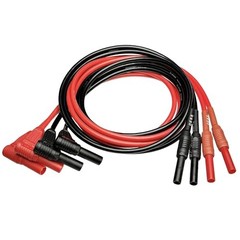 Right-Angle Banana Plug to Female Jack Meter Test Lead Extension – 4mm – Heavy