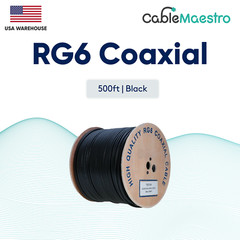 RG6 Coaxial Cable Outdoor Direct Burial 18AWG Quad Shield Wires 500FT – 1000FT