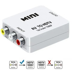 RCA AV to 1080P HDMI HD Converter Composite CVBS Video Adapter Wii NES SNES