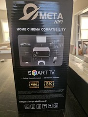 NEW Meta HIFI HD Pro Series Smart Projector + Titan 72” Screen – Wi-Fi / HDMI