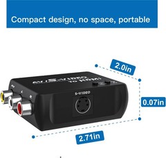 S Video to HDMI Converter, AV RCA to HDMI Converter, Includes RCA Cable + S Vide