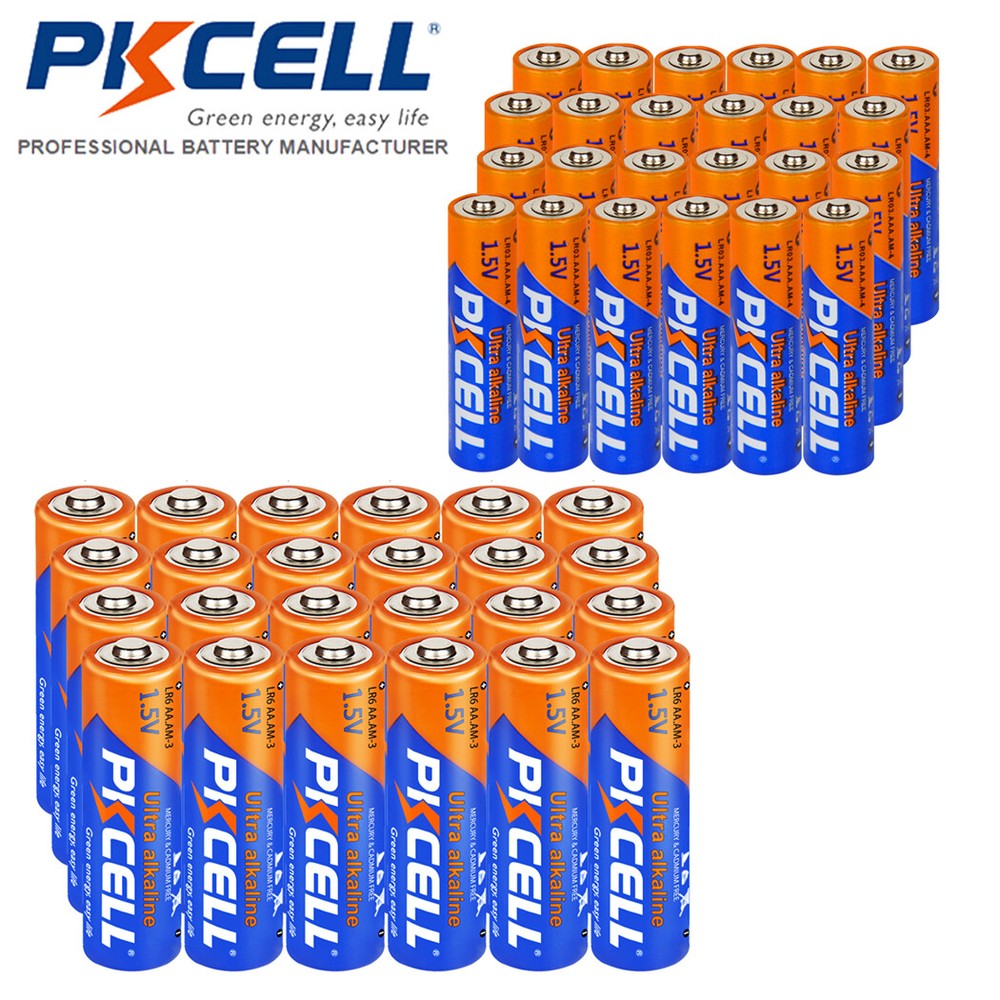 (combo 80Pcs) 1.5V AA & AAA Alkaline Batteries LR6 EN91 MN1500 LR03 MN2400 E92