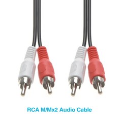 Dual RCA (Red + White) Audio Cable 2 RCA Stereo Cord Amp 3ft 6ft 12ft 25ft 50ft