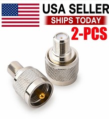 UHF PL-259 Male Plug to F Type Female RF Radio Coax Adapter Converter Connector