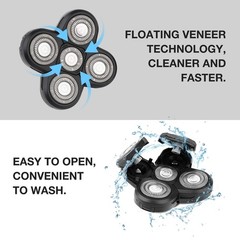 FREEDOM 2 pcs Universal 5 Blades Shaver Replacement 1 Count (Pack of 2), 2pcs
