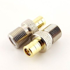 SMB Female Jack to F Female Jack Straight RF Coaxial Adapter Connector Converter