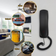 Telephone Desktop Corded Landline Mini Phone For Hotel Office Home Wall Mount US