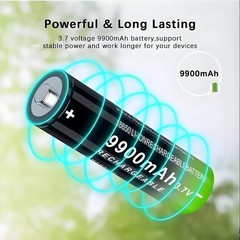 1~10x 3.7V 9900mAh Rechargeable Button top Li-ion Batteries High Capacity Lot US