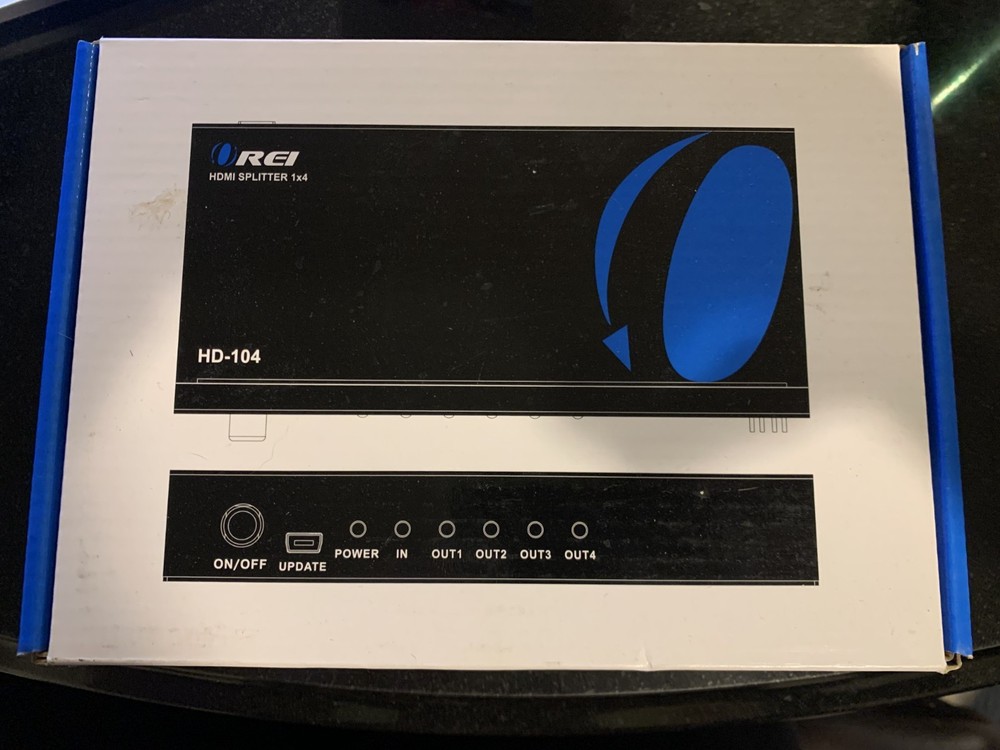 OREI HD-104 1×4 HDMI Splitter, – 1 Port to 4 Display Duplicate BRAND NEW IN BOX