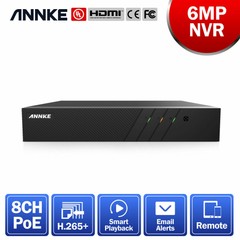 ANNKE 8CH Channel H.265+ 6MP Security NVR Recorder for 2MP/4MP/6MP POE IP Camera