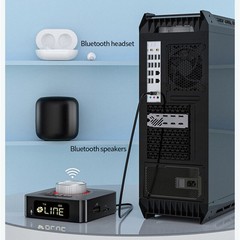 Bluetooth 5.0 Receiver Adapter Stereo Wireless 3.5mm AUX To RCA 3D Audio Button