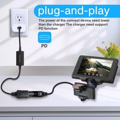 2 Pack USB C Male to 12V Car Cigarette Lighter Socket Female Converter…