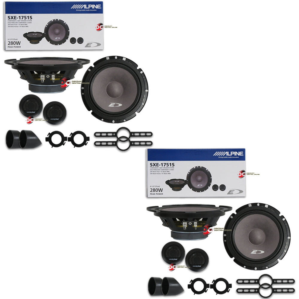 4 X New Alpine 6.5-inch 6-1/2″ 2 Way Car Audio Speakers 560w Max