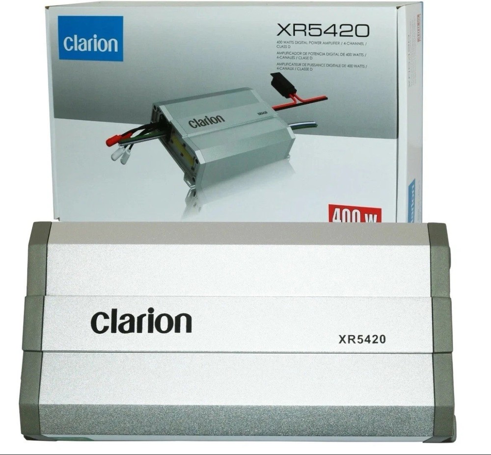Clarion XR5420 400W RMS 4-Channel Marine Motorcycle Amp Car Audio Amplifier