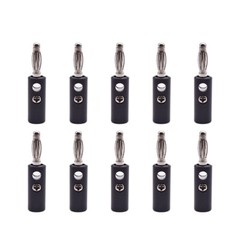 US Stock Male+Female 4mm Banana Plug + Socket Screw Connector J072 Audio Adapter